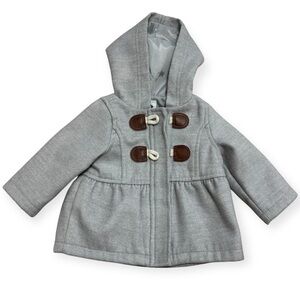 Old Navy Baby Gray Toggle Coat Hooded Jacket 3–6M